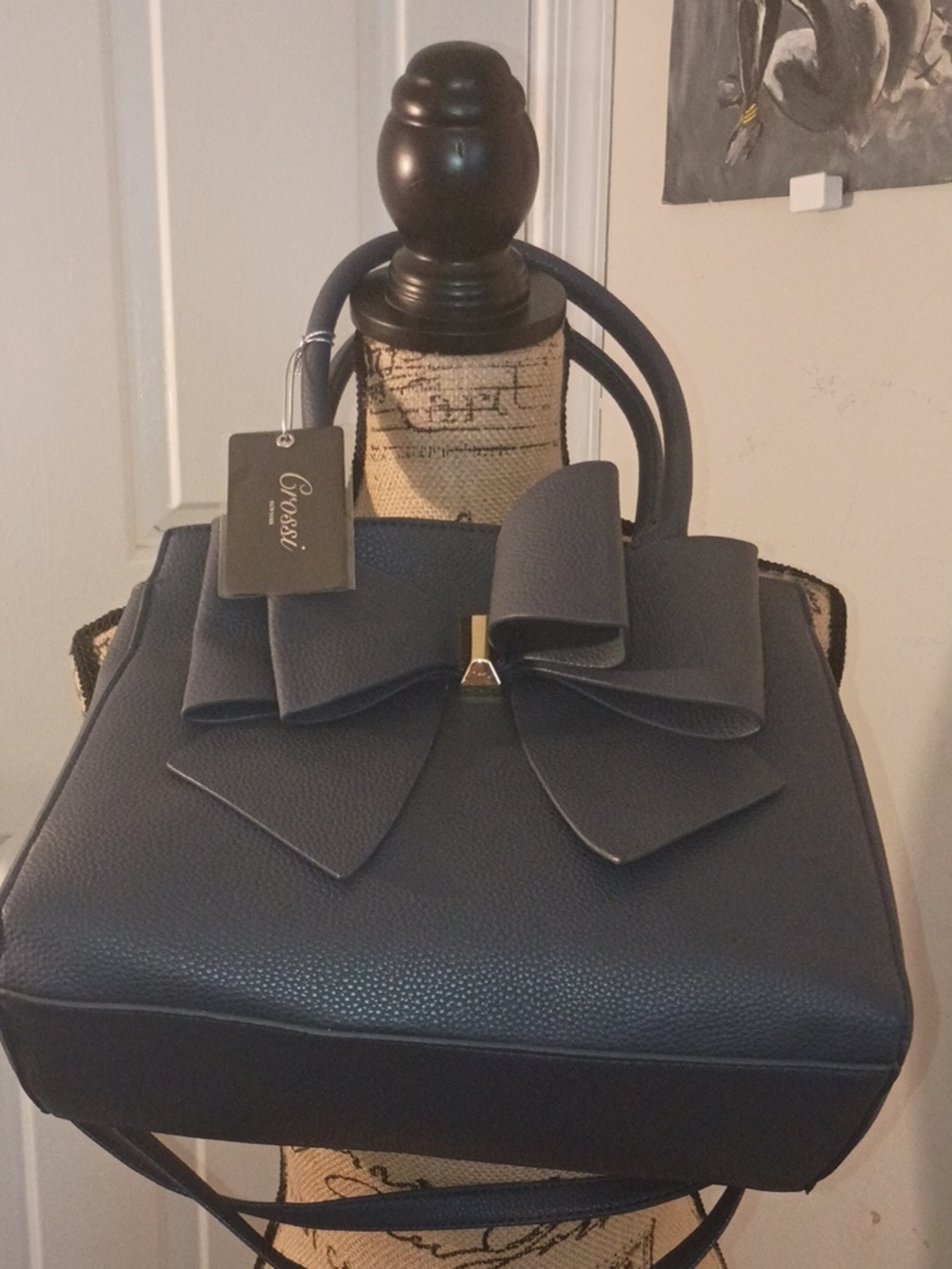 Grossi Park Double Bowtie Top Handle Crossbody Bag NWT